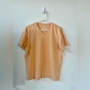 J.Crew Slim Washed Mango V Neck Tee Size L